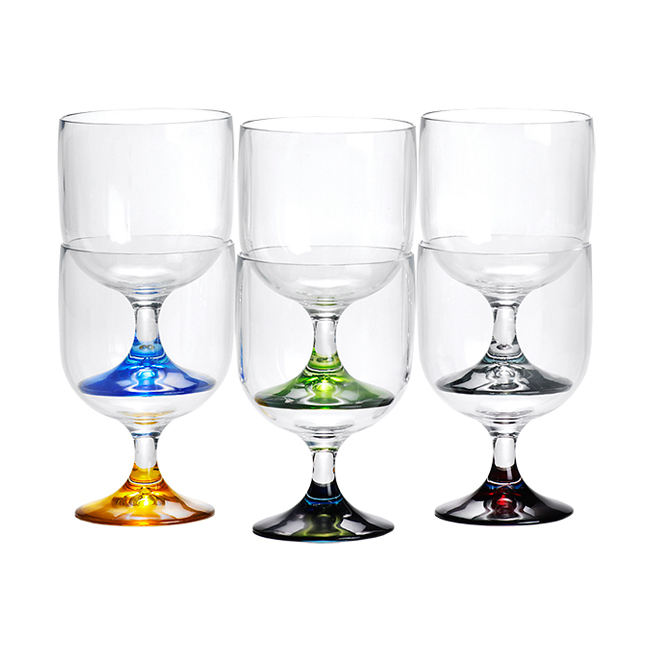 Stackable Wine Glass Party - Coloured - Marine Business
