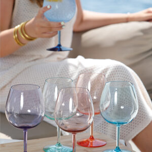 Stackable Wine Glass Party - Coloured - Marine Business