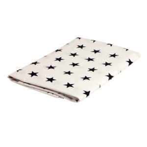 Top sheet with stars and pillow case for single bed